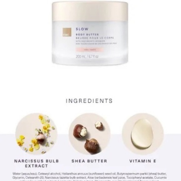 EWC. SLOW BODY BUTTER HAIR GROWTH  MINIMIZER EUROPEAN WAX SHEA / KARITE - Picture 2 of 6